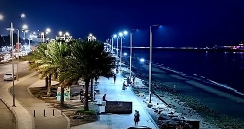 طراحی و اجرای سیستم روشنایی بلوار ساحلی خواجه عطا بندرعباس